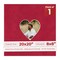 Red Suede Mat Board for 20x20 Frames - Heart Opening for 8x8 Photos
